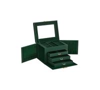 Schmuckkästchen 4 Ebenen mit Spiegel vintagegrün