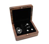 Schmuckkästchen aus Holz, Schmuck-Organizer, kleines Holz für Etui, Halskette, Vitrine mit Flanellfutter, Herren-Geschenk, kleine Holz-Schmuckschatullen, Organizer, Mini-Box, Reise-Holzkoffer für