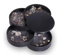 Schmuckkästchen Damen Schmucktabletts 4 Ebenen Drehbar Schmuckdose