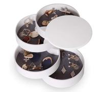 Schmuckkästchen Damen Schmucktabletts 4 Ebenen Drehbar Schmuckdose