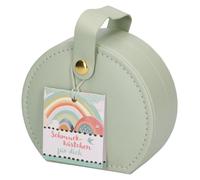 Butzon & Bercker Schmuckkästchen für Kinder aus salbeigrünem Kunstleder