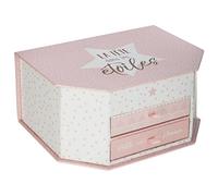 Schmuckkästchen für Kinder, Karton - 21 - 6 x 10 - 4 cm - Atmosphera Designer Innen