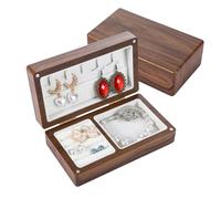 Schmuckkästchen Klein Holz Schmuckkästchen Reise für Dekoration Schmuckschatulle aus Samt Jewelry Organizer Vintage Chmuckaufbewahrungs Box Schmuckbox Schmuckkoffer für Damen Geschenkidee Geschenk