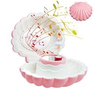 Schmuckkästchen Mädchen mit Musikalischen Melodien, Schmuckkasten für Kinder Spieluhr in Form einer Muschel, Ideales Geburtstagsgeschenk für Mädchen