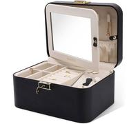 Schmuckkästchen mit Spiegel, Groß, Schmuckschatulle für Damen, 2