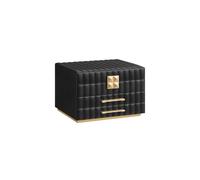 Schmuckkästchen mit Spiegel und 3 Ebenen tintenschwarz