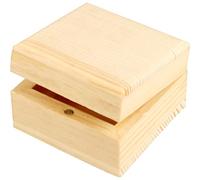 MidaCreativ kleine Holzschatulle, Schmuckkästchen, Holz (Kiefer) unbehandelt