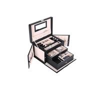 Schmuckkasten Kunstleder Schwarz