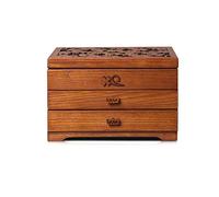 Schmuckschatulle aus Holz, Schmuckschatulle, Handschmuck-Aufbewahrungsbox, Retro-Wind, großes Fassungsvermögen, mehrschichtige Veredelung, Aufbewahrung, Sammlung, Display, dekorative Box, Schmuck