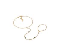 Schmuckset ELLI "Armband Hand Chain Handkette Armband 925 Silber" Gr. 16, grün, Schmuck_Sets, Damen, 16, Silber 925 (Sterlingsilber), Schmuckset (64619919-16) grün