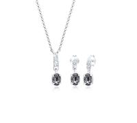 Elli, Schmuckset Erbskette Stecker Kristalle 925 Silber in silber, Schmuck für Damen Gr. 45