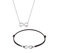 Schmuckset ELLI "Infinity Unendlichkeit 925 Sterling Silber", silber, Schmuck_Sets, Damen, onesize, ohne Stein, Silber 925 (Sterlingsilber), Schmuckset (64191161-0)