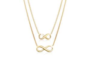 Schmuckset ELLI "Infinity Unendlichkeit Symbol 2er Set 925 Silber", gold, Schmuck_Sets, Damen, onesize, Silber 925 (Sterlingsilber), Schmuckset (83656811-0) gold