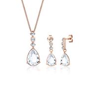 Elli PREMIUM Schmuckset Damen Tropfen Edel mit Swarovski® Kristalle in 925 Sterling Silber