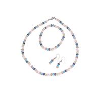 Schmuckset FIRETTI "Multipack Schmuck Geschenk Halskette Armkette Ohrschmuck", gold (messingfarben, mehrfarbig, mehrfarbig), Schmuck_Sets, Damen, Messing, Schmuckset, Made in Germany, mit Kristallstei