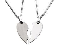 Schmuckset FIRETTI "Multipack Schmuck Geschenk Halskette Namenskette Liebe Herz", silber (edelstahlfarben), Schmuck_Sets, Damen, Edelstahl, Schmuckset (189845-0) edelstahlfarben