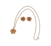 Schmuckset FIRETTI "Multipack Schmuck Geschenk Halskette Ohrring Rosen", gold (gelbgoldfarben), Schmuck_Sets, Damen, Messing, Schmuckset, Made in Germany (64684606-0) gelbgoldfarben