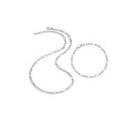 Schmuckset FIRETTI "Multipack Schmuck Geschenk Silber 925 Halskette Armkette Figarokette" Gr. 60, silber (silberfarben), Schmuck_Sets, Damen, 60, Silber 925 (Sterlingsilber), Schmuckset (50731729-60)