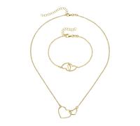 Schmuckset SMART JEWEL "mit Herzen, Silber 925", gold, Schmuck_Sets, Damen, onesize, Silber 925 (Sterlingsilber), Schmuckset (27367909-0) gold