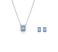 Schmuckset SWAROVSKI "Millenia Set, 5641171", grau (metall, blau, kristallweiß), Schmuck_Sets, Damen, Metall, Schmuckset, mit Swarovski Kristallen (81750410-0) metall, blau, kristallweiß