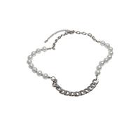 Schmuckset URBAN CLASSICS "Urban Classics Unisex Pearl Various Chain Necklace", weiß (silber), Schmuck_Sets, Damen, onesize, Eisen, unifarben, Schmuckset (11787615-0) silber
