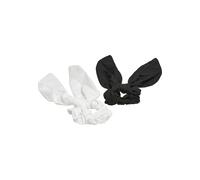 Schmuckset URBAN CLASSICS "Urban Classics Unisex Scrunchies With XXL Bow 2-Pack", schwarz, weiß, Schmuck_Sets, Damen, onesize, Baumwolle, unifarben, Schmuckset (21845961-0) schwarz, weiß