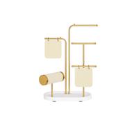 Schmuckständer mit 4 Hängestangen aus Metall metallisches Gold