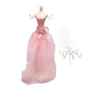 Schmuckständer, Rosa Schmuckständer Puppe aus Kunstharzstoff Prinzessinnenkleid Modell Schmuckhalter Schmuck Präsentation Organizer Regal zum Aufhängen, Aufbewahren von Ohrringen, Armbändern, Ringen