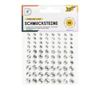 Schmucksteine selbstklebend transparent 80er-Set