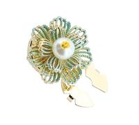 Schmucküberzüge Für Knöpfe - Perlenblumen-Manschettenclip mit Design,Juwelen-Knopfabdeckungen für Verzierungen - Für Bluse Hemd Hochzeit Jeans Kleidung Handarbeiten Kleidungsstück Mantel