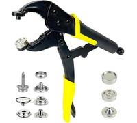 Schnappwerkzeug für Bootsabdeckungen, robustes Schnappverschluss-Werkzeug, Schnappbefestigungswerkzeug, 15 mm, Metall-Druckknöpfe, Reparatur-Bootsabdeckungen (gelb)