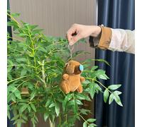 (Schnecke ohne Ziehen, 11 cm) Lustiger Capybara-Plüsch-Schlüsselanhänger, buntes Tierdesign, perfekt