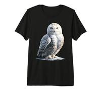 Schneeeule Weiße Eule Kauz Uhu Snowy Owl Süße Schnee Eulen Premium T-Shirt