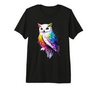 Schneeeule Weiße Eule Kauz Uhu Snowy Owl Süße Schnee Eulen Premium T-Shirt