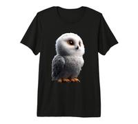 Schneeeule Weiße Eule Kauz Uhu Snowy Owl Süße Schnee Eulen Premium T-Shirt