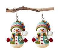 Schneemann Ohrringe, modische Accessoires, zarte Handwerkskunst, einzigartiger Ohrschmuck, Acryl Textur, geeignet für tägliche Outfit, Schneemann Ohrstecker