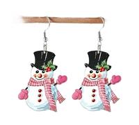 Schneemann Ohrringe, modische Accessoires, zarte Handwerkskunst, einzigartiger Ohrschmuck, Acryl Textur, geeignet für tägliche Outfit, Schneemann Ohrstecker