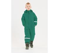 Schneeoverall ZIGZAG "Vally", Mädchen, Gr. 116, EURO-Größen, grün (dunkelgrün, silberfarben), 100% Polyester, lang, Overalls, mit wasser- und winddichter Membran (55631920-116) dunkelgrün, silberfarbe