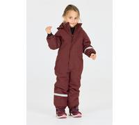 Schneeoverall ZIGZAG "Vally", Mädchen, Gr. 128, EURO-Größen, rot (dunkelrot), 100% Polyester, lang, Overalls, mit wasser- und winddichter Membran (64186239-128) dunkelrot