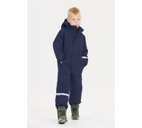 Schneeoverall ZIGZAG "Vally", Mädchen, Gr. 92, EURO-Größen, blau (dunkelblau, silberfarben), 100% Polyester, lang, Overalls, mit wasser- und winddichter Membran (99803824-92) dunkelblau, silberfarben