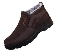 Schneestiefel Herren Wasserdicht Gefüttert Orthoschuhe Outdoor Snow Mode Stiefeletten Herrenstiefel Rutschfeste Schneestiefe Casual Leichte Gefütterte Wandern Warme Winter Schuhe Wanderschuhe