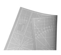 Schneidematte grau-grau A2 (63 x 47 cm, Skalierung in cm+inch)