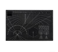 Schneidematte, selbstheilende Matte, rotierendes Schneidebrett, doppelseitiges Raster, 3 mm dickes PP, rutschfestes Bastelpad zum Nähen, Quilten, für A4 (A-3 schwarz)