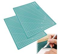 Schneidematte Set,Selbstheilende Bastelunterlage Mat,A4 Selbstheilend Schneidematte,Selbstheilende Schneideunterlage,Doppelseitig Rastern,Für Professionelle Schnitte,Handrückenbretter,30×22cm,Grün