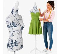 Schneiderpuppe Damenbüste für Schneiderpuppen Kleidung Tailleur Torso Damen Höhe verstellbar für Vitrinen mit Stativ Holzstruktur 42 x 170 cm (Capri)