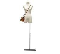 Schneiderpuppe Damenbüste Weiblich, Höhe Verstellbarer Schaufensterpuppe Körper, Mannequin mit Metall Base Kleiderpuppe, Schneiderbüste Büste Torso für Bekleidungsgeschäft ( Farbe : Weiß , Größe : B )