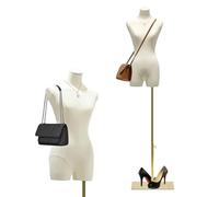 Schneiderpuppe Damenbüste Weiblich, Höhe Verstellbarer Schaufensterpuppe Körper, Mannequin mit Metall Base Kleiderpuppe, Schneiderbüste Büste Torso für Bekleidungsgeschäft (Farbe : Weiß, Größe : A)