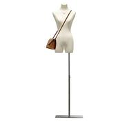 Schneiderpuppe Damenbüste Weiblich, Höhe Verstellbarer Schaufensterpuppe Körper, Mannequin mit Metall Base Kleiderpuppe, Schneiderbüste Büste Torso für Bekleidungsgeschäft ( Farbe : Weiß , Größe : C )