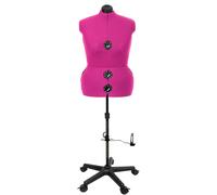 Schneiderpuppe/ Schneiderbüste DIANA "D" XL pink mit Rollen (verstellbar)