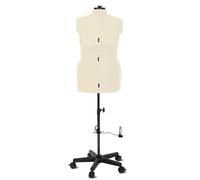 Schneiderpuppe/Schneiderbüste Supa Fit "L" mit Rollen (verstellbar / beige)